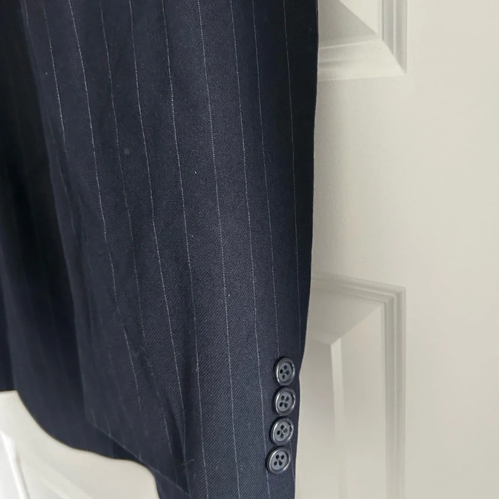 Burberry Pinstripe Blazer Navy Blue Size 42R